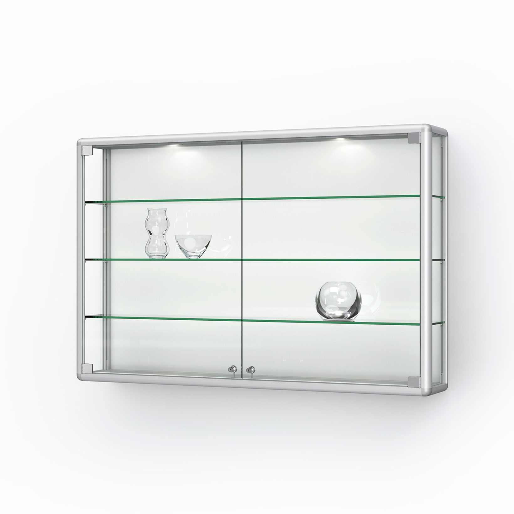 Wandvitrine mit Drehtüren - 1520 mm