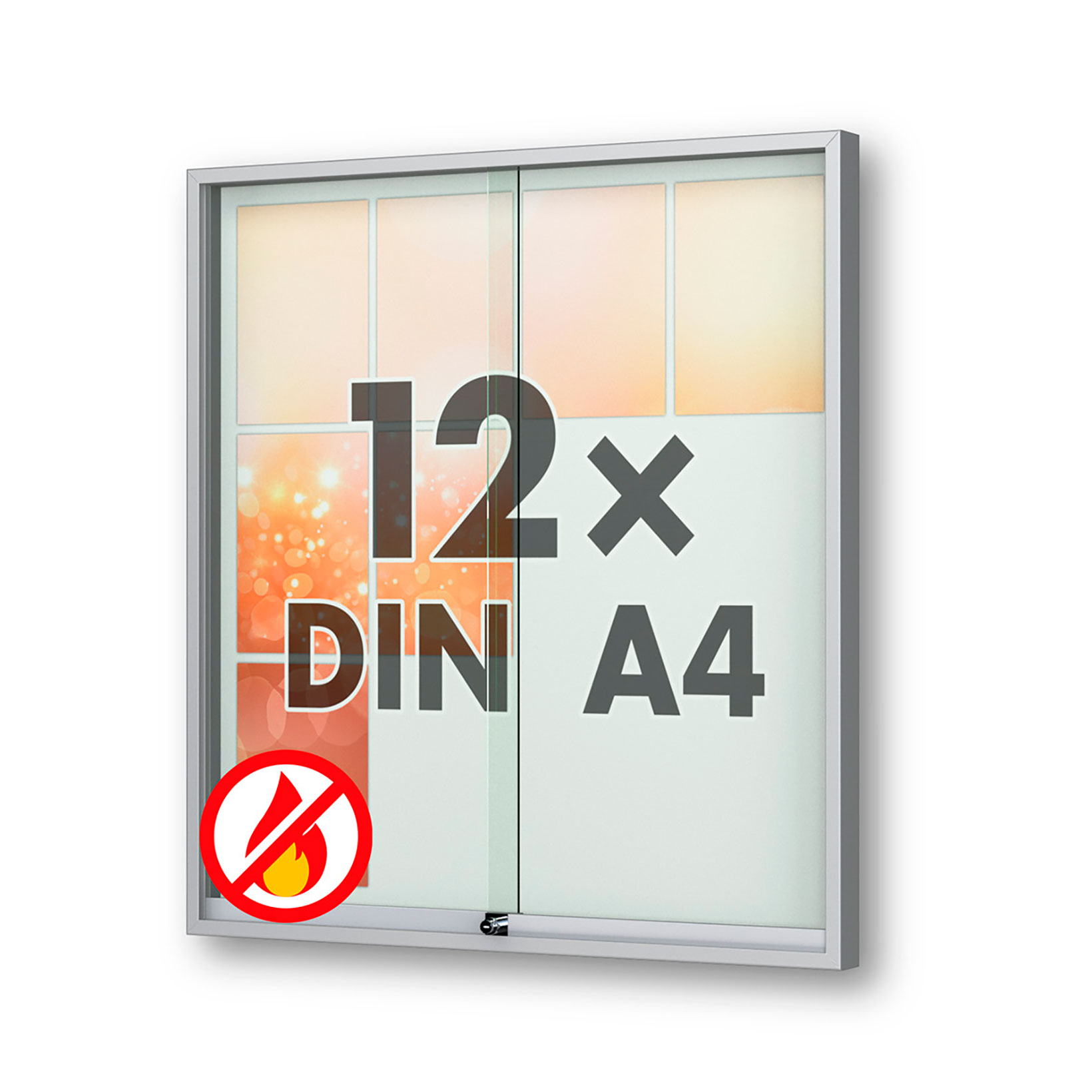 12 x DIN A4 Schaukasten Fortis mit Schiebetüren 12 x DIN A4 Schaukasten Fortis mit Schiebetüren