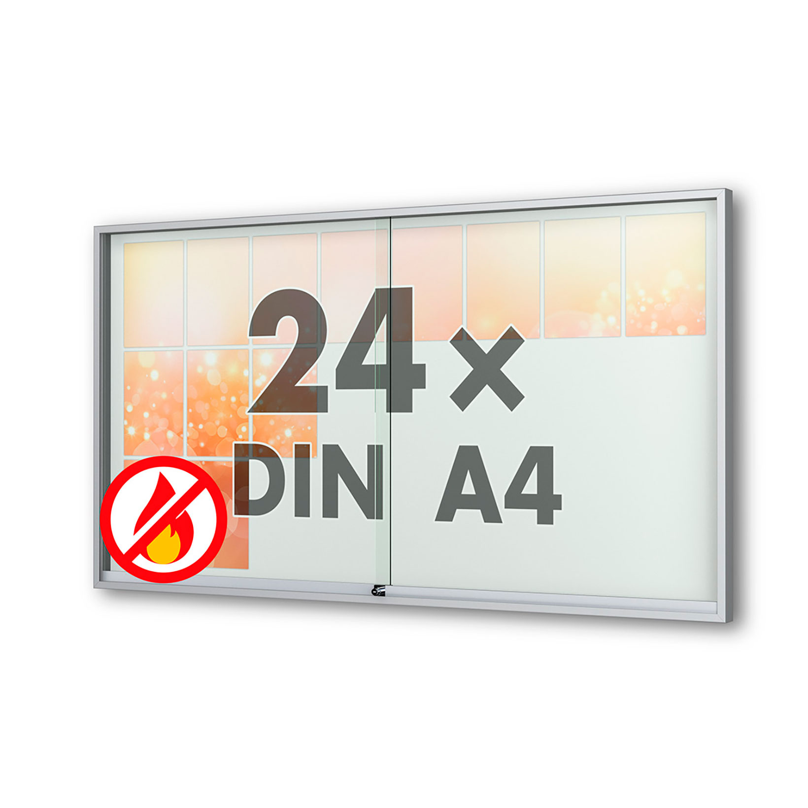 24 x DIN A4 Schaukasten Fortis mit Schiebetüren 24 x DIN A4 Schaukasten Fortis mit Schiebetüren